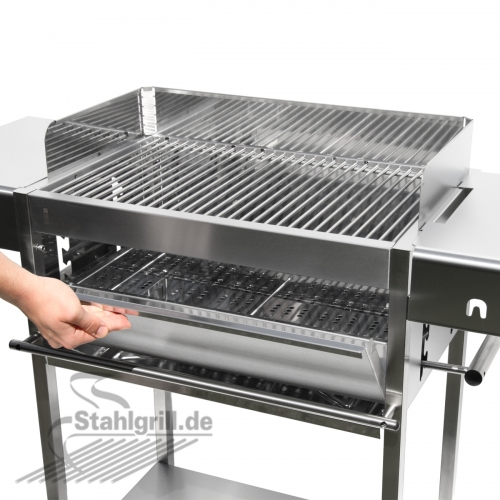 Edelstahlgrill - Holzkohlegrill - EDELstar Premio L Comfort - Bausatz